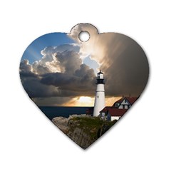 Lighthouse Beacon Light House Dog Tag Heart (One Side)