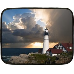 Lighthouse Beacon Light House Double Sided Fleece Blanket (Mini) 