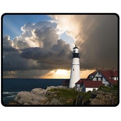 Lighthouse Beacon Light House Fleece Blanket (Medium) 