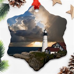 Lighthouse Beacon Light House Ornament (Snowflake)