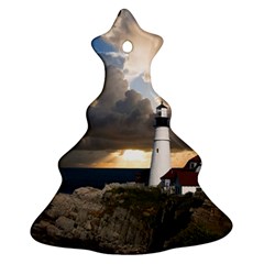 Lighthouse Beacon Light House Christmas Tree Ornament (Two Sides)