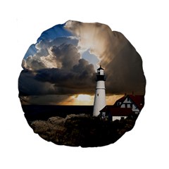 Lighthouse Beacon Light House Standard 15  Premium Round Cushions