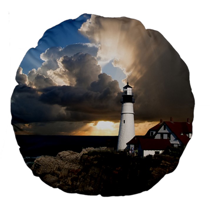 Lighthouse Beacon Light House Large 18  Premium Round Cushions