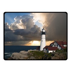 Lighthouse Beacon Light House Double Sided Fleece Blanket (Small) 