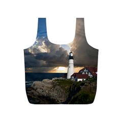 Lighthouse Beacon Light House Full Print Recycle Bags (S) 