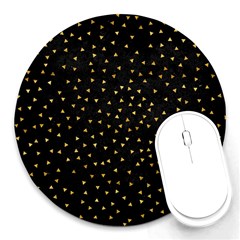 Grunge Pattern Black Triangles Round Mousepads by Nexatart