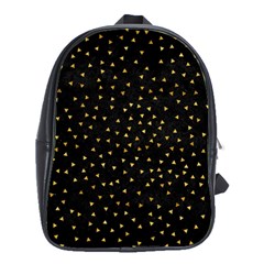 Grunge Pattern Black Triangles School Bag (large) by Nexatart