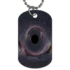 Black Hole Blue Space Galaxy Star Dog Tag (two Sides) by Mariart