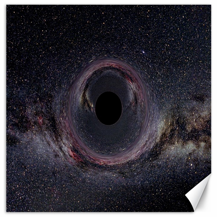 Black Hole Blue Space Galaxy Star Canvas 12  x 12  