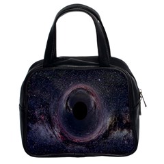 Black Hole Blue Space Galaxy Star Classic Handbags (2 Sides) by Mariart