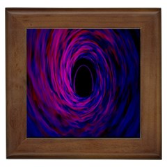 Black Hole Rainbow Blue Purple Framed Tiles