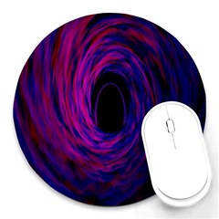 Black Hole Rainbow Blue Purple Round Mousepads by Mariart