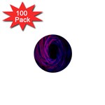 Black Hole Rainbow Blue Purple 1  Mini Buttons (100 pack)  Front