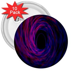 Black Hole Rainbow Blue Purple 3  Buttons (10 Pack)  by Mariart