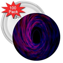 Black Hole Rainbow Blue Purple 3  Buttons (100 Pack)  by Mariart