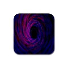 Black Hole Rainbow Blue Purple Rubber Square Coaster (4 Pack)  by Mariart