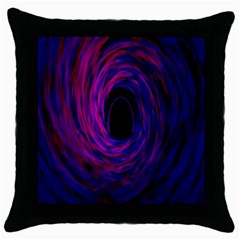 Black Hole Rainbow Blue Purple Throw Pillow Case (black) by Mariart