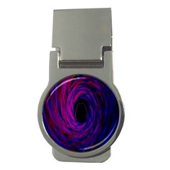 Black Hole Rainbow Blue Purple Money Clips (round) 