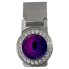 Black Hole Rainbow Blue Purple Money Clips (cz) 