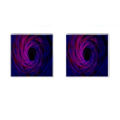 Black Hole Rainbow Blue Purple Cufflinks (square) by Mariart