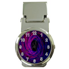 Black Hole Rainbow Blue Purple Money Clip Watches by Mariart