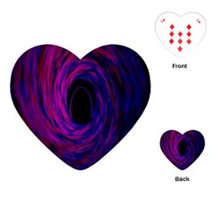 Black Hole Rainbow Blue Purple Playing Cards (heart) 