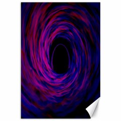 Black Hole Rainbow Blue Purple Canvas 12  X 18  