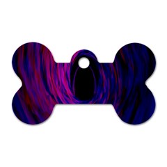 Black Hole Rainbow Blue Purple Dog Tag Bone (one Side)