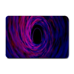 Black Hole Rainbow Blue Purple Small Doormat  by Mariart