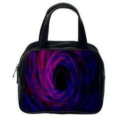 Black Hole Rainbow Blue Purple Classic Handbags (one Side) by Mariart