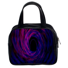 Black Hole Rainbow Blue Purple Classic Handbags (2 Sides) by Mariart