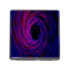 Black Hole Rainbow Blue Purple Memory Card Reader (square) by Mariart