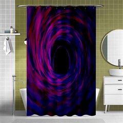 Black Hole Rainbow Blue Purple Shower Curtain 48  X 72  (small) 