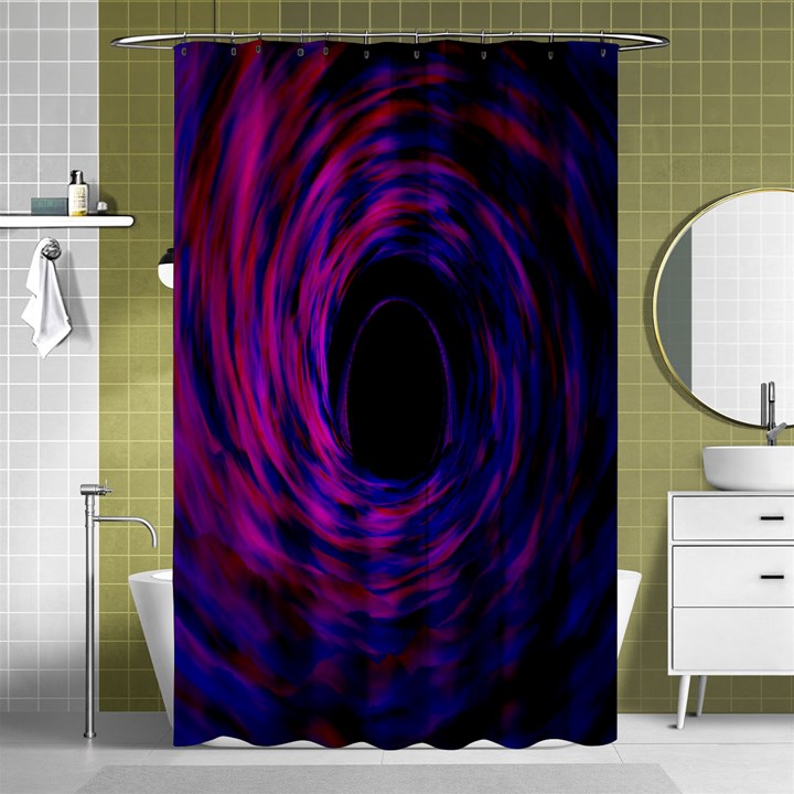 Black Hole Rainbow Blue Purple Shower Curtain 48  x 72  (Small) 