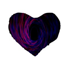 Black Hole Rainbow Blue Purple Standard 16  Premium Heart Shape Cushions