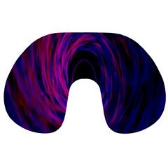 Black Hole Rainbow Blue Purple Travel Neck Pillows by Mariart