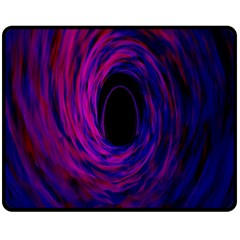 Black Hole Rainbow Blue Purple Double Sided Fleece Blanket (medium) 