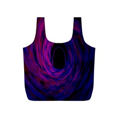 Black Hole Rainbow Blue Purple Full Print Recycle Bags (s) 