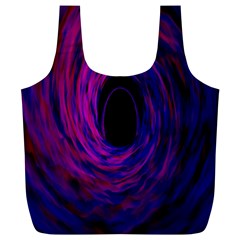 Black Hole Rainbow Blue Purple Full Print Recycle Bags (l)  by Mariart