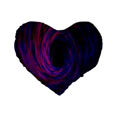 Black Hole Rainbow Blue Purple Standard 16  Premium Flano Heart Shape Cushions