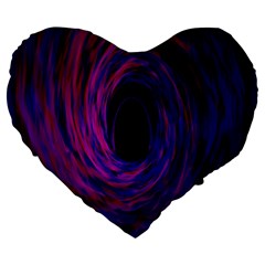 Black Hole Rainbow Blue Purple Large 19  Premium Flano Heart Shape Cushions by Mariart