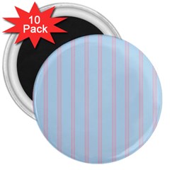 Bleu Pink Line Vertical 3  Magnets (10 Pack) 