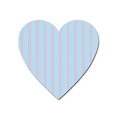 Bleu Pink Line Vertical Heart Magnet