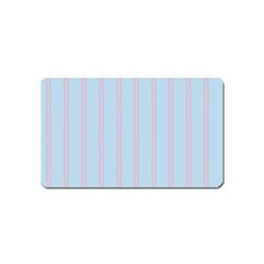 Bleu Pink Line Vertical Magnet (name Card) by Mariart