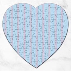 Bleu Pink Line Vertical Jigsaw Puzzle (Heart)