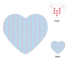 Bleu Pink Line Vertical Playing Cards (Heart) 