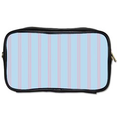 Bleu Pink Line Vertical Toiletries Bags by Mariart