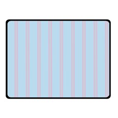 Bleu Pink Line Vertical Fleece Blanket (small) by Mariart