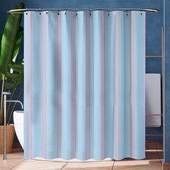 Bleu Pink Line Vertical Shower Curtain 60  X 72  (medium)  by Mariart