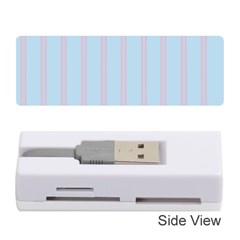 Bleu Pink Line Vertical Memory Card Reader (stick)  by Mariart